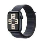 Apple Watch SE (2nd Gen, 2023) [GPS 44mm] Smartwatch with Midnight Aluminum Case with Ink Sport Loop. Fitness & Sleep Tracker, Crash Detection, Heart Rate Monitor, Retina Display