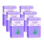 Auroshikha | Aloe Vera (Lavender) | Natural Hand Made Bath Soap | Pack of 6 | 100g