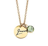 Personalised Gifts for Women, Name Necklace with Birthstones, Birthday Gifts for Girls, Daughter Necklace