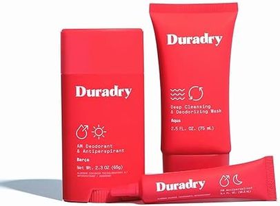 Duradry 3-Step Protection System - AM Deodorant, PM Antiperspirant Gel, Deep Cleansing & Deodorizing Body Wash, Prescription Strength, Excessive Sweating, Hyperhidrosis, Block Sweat & Odor - Barça