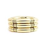 3pcs Gold Chunky Bangles Bracelets 