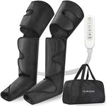 QUINEAR Leg Compression Massager for Circulation and Pain Relief, Electric Velcro Leg Compression Recovery System Foot and Leg Massager for Edema and Relaxation