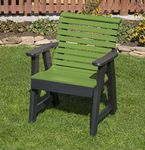 ECOMMERSIFY INC Tropical Lime Green-Poly Lumber ROLL Back Poly Resin 2 FEET Patio Garden Chair Heavy Duty Everlasting PolyTuf HDPE - Made in USA - Amish Crafted