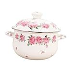 HOMSFOU Amphora Enamel Pot Enamel Cooking Pot Stew Pot Japanese Chocolate Japanese Cookware Cast Iron Casserole Pan Casserole Stew Cup Household Stockpot Kitchen Supplies Thicken Steamer