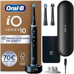 Oral-B iO Series 10 Plus Edition Electric Toothbrush, 3 Replacement Brushes, 7 Cleaning Modes for Dental Care, iOSense & Magnetic Technology, Colour Display & Charging Travel Case, Black