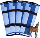 FOXLVDA Horse Fly Boots - Fly Boots for Horses Set of 4, Adjustable Horse Leggins, Prevents Fly Bites, Reduces Stress & Trampling Horse Supplies, Breathable PVC Mesh Material