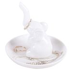 AUTOARK White Elephant Ring Holder Jewelry Tray,Desktop Jewelry Display Organizer,Office & Home Decor,Wedding Birthday,AJ-201