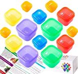 GOANDWELL Portion Control Container Kit and Food Plan Double Set (14-Pieces) for Weight Loss - 21 Day Tally Chart with e-Book