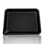 OWLSTEM Rolling Tray - 7.8 x 5.8 inch,Corner Spout Design for Easy Filling (Bright Black)