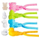 RHYOCIYE Snowball/Beach Making Tool (4 Pieces), Beach Toys, Beach Snowy Animal Model, Dinosaur Duck Bear Snowman