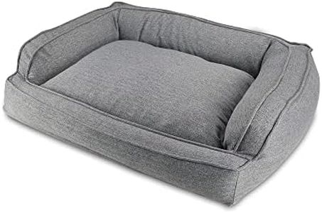 Arlee Sofa Couch Pet Dog Bed - Chew Resistant - Memory Foam - Assembled USA, Large/Extra Large, Drizzle Gray