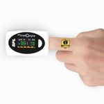 BPL Medical Technologies Smart Oxy 04 Tip Pulse Oximeter |High Accuracy|SPO2|Perfusion Index|OLED Display|Heart Rate - White