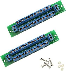 Evemodel 2pcs Power Distribution Board 2 Inputs 13 pairs Outputs for DC AC Voltage PCB007