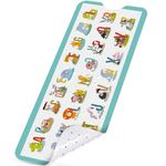 NiBaby Non-Slip Baby Bathtub Mat with Powerful Suction Cups, 40x16 Large Size Quick Drain for Children & Elderly Safety in Showers and Tubs, Machine Washable Durable PVC Comfortable & Safe (Alphabet)