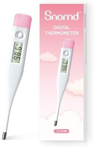 Snomd Digital Oral Thermometer for Adults and Children with LCD Display, Oral Thermometer for Baby with Fever Alarm Rectal & Underarm Use, Fast Reading Thermometer