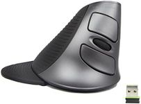 J-Tech Digital Scroll Endurance Mouse Ergonomic Vertical USB Mouse with Adjustable Sensitivity (600/1000/1600 DPI), Removable Palm Rest & Thumb Buttons - Reduces Hand/Wrist Pain (Style 1)