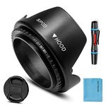 67mm Lens Hood,Fotover Universal Tulip Flower Lens Hood Sun Shade with Centre Pinch Lens Cap for Canon Nikon Sony Pentax Olympus Fuji Camera