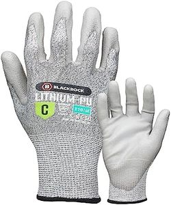 Blackrock Lithium-PU Coated Work Gloves, Mens Womens Level C Cut-Resistant Handling Gardening Gloves, Working Safety Gloves, Puncture Protective, Builders Grip, Mechanic, Warehouse - Size 9 / Large