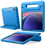 JETech Kids Case for Samsung Galaxy Tab S9 11-Inch, Shockproof Lightweight Tablet Cover with Handle Stand, Support S Pen Charging (Blue)