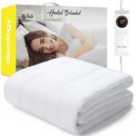 Devology Electric Blanket - Fully Fitted Mattress Cover With Elastic Straps - Premium Fleece Easy Fit Heated Blanket - Detachable Controller & Machine Washable - Single - 90x190cm