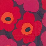 Boston International L552682 Marimekko Lunch Napkins, Paper, Unikko-Mauve