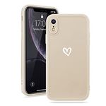 Micoden for iPhone XR Phone Case Cute Girls Silicone Shockproof Protective Bumper Cases with Love Heart Pattern Design for iPhone XR White