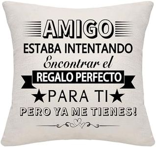 Divertido Mejor Amigo Fundas de Cojín para Hombres Niños Mejor Amigo Cumpleaños Navidad Regalo BFF Regalo Amistad(Amigo)