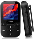 Etacé MP3 Player Bluetooth 5.3, Sports Music Player with 16GB Internal Memory, FM Radio, E-Book, Pedometer, Voice Recording and Support for up to 128GB TF/Micro SD Card