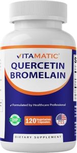 Vitamatic Quercetin with Bromelain – 120 Vegetarian Capsules.