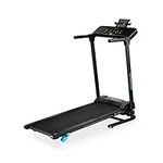 SereneLife Smart Digital Folding Treadmill - Electric Foldable Exercise Fitness Machine, Large Running Surface, 3 Incline Settings, 12 Preset Program, Sports App for Running & Walking (SLFTRD30)