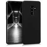 kwmobile Case Compatible with Samsung Galaxy S9 Plus Case - Soft Slim Protective TPU Silicone Cover - Black Matte