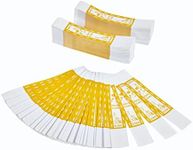 MOOLAH Self-Sealing Currency Bands, Yellow, $1000, Pack of 1000 (729201000)