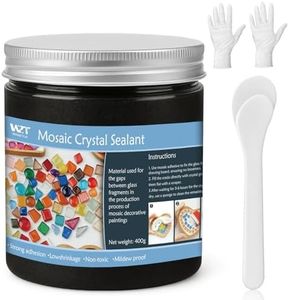 WAN2TLK Black Mosaic Crystal Grout 400g, No Need to add Water, Direct caulking, Mosaics Tile Tools, Mosaic Crystal Sealant for All Tiles & Surfaces