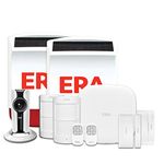 ERA HomeGuard Pro Wireless Burglar Alarm System - Smart Wireless House Alarm System with Pet-Friendly Motion Sensor and Arm/Disarm Capability (Small Home Extra Kit + Camera)