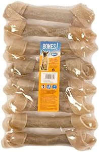 duvoplus, Bone! Hueso para mascar Nudos, 8 Unidades, 16,5 cm, sacia el Instinto de masticación del Perro, Piel de Buey, fortalece la dentición, golosinas para Perros, 100% Snacks, ingrediente Natural