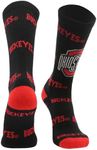 TCK University of Ohio State Buckeyes Mayhem Crew Socks (Large)