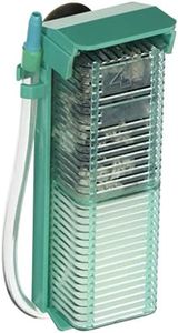 Penn-Plax Small World Aquarium Filter – Comes with a Disposable Media Cartridge (Bio Sponge, Carbon, and Zeolite Crystals) – Safe for Freshwater and Saltwater Setups (SWF1)