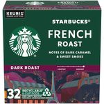 Starbucks Dark Roast K-Cup Coffee Pods — French Roast for Keurig Brewers — 1 Box (32 pods)