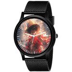 AROA Watch New Watch for Monkey D. Luffy Rage Model : 1132 Black Metal Type Analog Black Strap Watch Multicolor Dial for Men Stylish Watch for Boys-