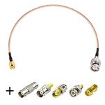 Superbat SMA Male to BNC Male RG316 Cable 50ohm SMA to BNC Extension Cable 1m RF Coax Cable with 5Pcs RF Adapter Kit for Router WiFi Radio External Antenna etc.