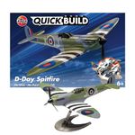 Airfix QUICKBUILD Model Aircraft Kits - J6045 D-Day Spitfire Model Building Kit for Kids 6+, Construction Plane Toys for Boys & Girls - Fighter Jet Planes & Toy Aeroplane Sets, Plane Enthusiast Gifts