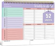 BLESWIN Weekly Planner Pad - 8.5" x 11" Weekly To Do List, 52 Sheets Undated Weekly Daily To Do List Planner Organizers Checklist for Man & Women