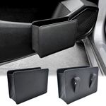 ADERTOS 2 Pack Car Bins for Front of Car, Car Trash Can Leather Car Boot Organiser Storage Bag Mini Trash Bin Foldable Car Rubbish Bin Multipurpose Car Garbage Bin, Boot Tidy for Car Back Seat Door