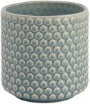 Bloomingville Coastal Stoneware Pot with Raised Dots and Crackle Glaze, Sky Blue, 6"