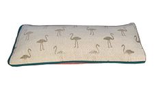 KANYOGA Eye Pillow Lavender and Flaxseed Filled with Washable Outer Cotton Cover (Beige, L 21 X W 11 Cm, Pack of 1)