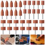 Abrasive Mounted Stone Grinding Wheel Head, 42 Pcs Sanding Drill Bit with 1/8 Inch Shank for Compatible with Dremel Rotary Tool for Grinding Stone Jade Mold Metal