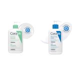 CeraVe Foaming Cleanser For Normal To Oily Skin (473ml) - Dermatologist-Developed Facewash | Non-Co,CeraVe Moisturizing Lotion For Dry Skin (236ml) - Formulated With 3 Essential Ceramides And Hyaluro