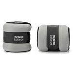 Core Balance Ankle and Wrist Weights Adjustable Strap Neoprene Fabric Set Of 2 x 2kg (Black)