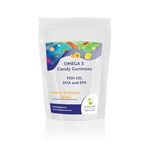 Omega 3 Fish Oil DHA and EPA Complex Jelly x30 Candy Gummies Lemon & Orange Soft Chewable for Kids and Adults 3+ Gummies Orange Slice Shape