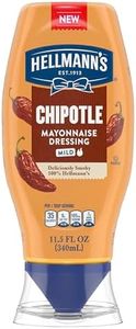 Hellmann's Mayonnaise Dressing Mild Chipotle for Tacos, Grilled Chicken Sandwiches & More, with Real Ingredients & No Artificial Flavors, 11.5 oz